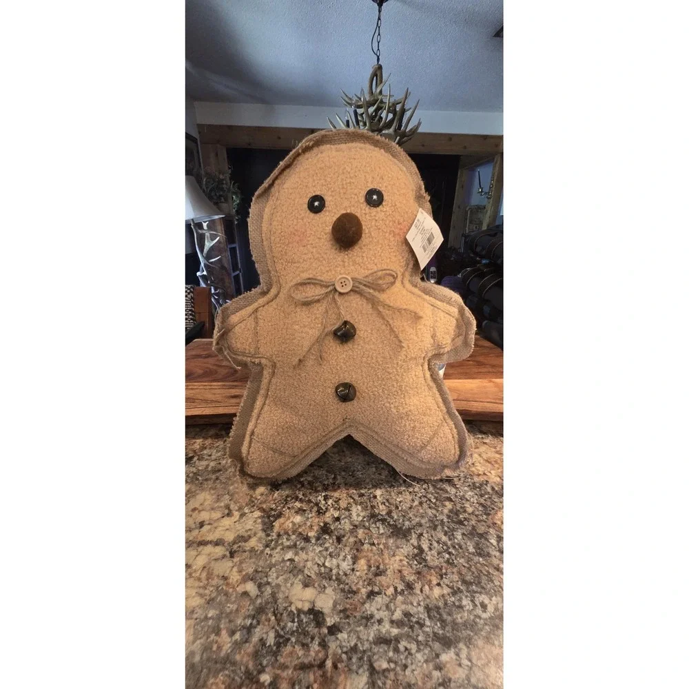 Gingerbread Man Pillow, Christams, Holidays, Primitive, Hobby Lobby, MRSP 27